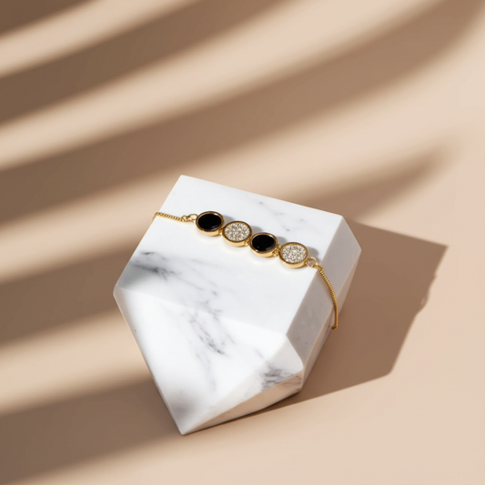 Alternate black white detailed bracelet - Bracelets - View 2