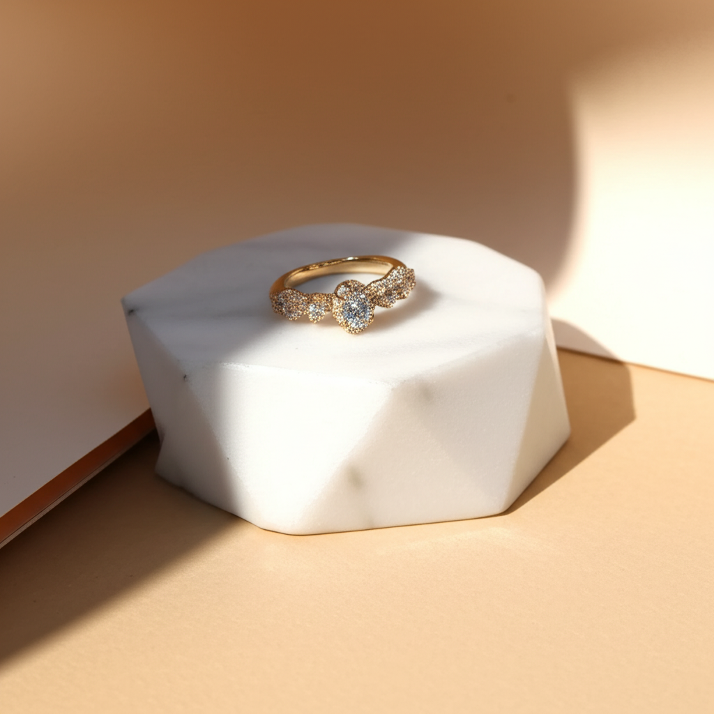 Adjustable starry sky diamond ring - Rings - View 1