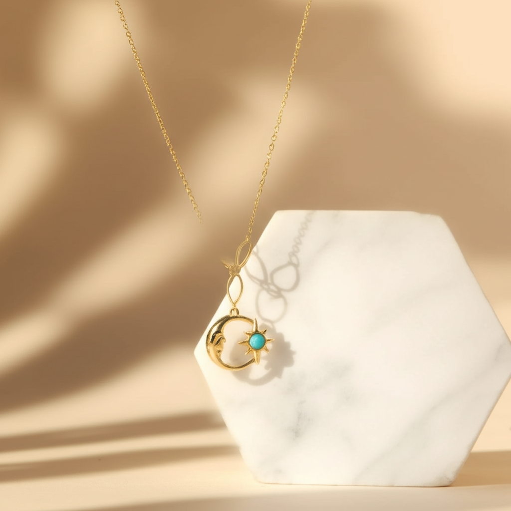 Beautiful moon pendant chain - Necklaces - View 2