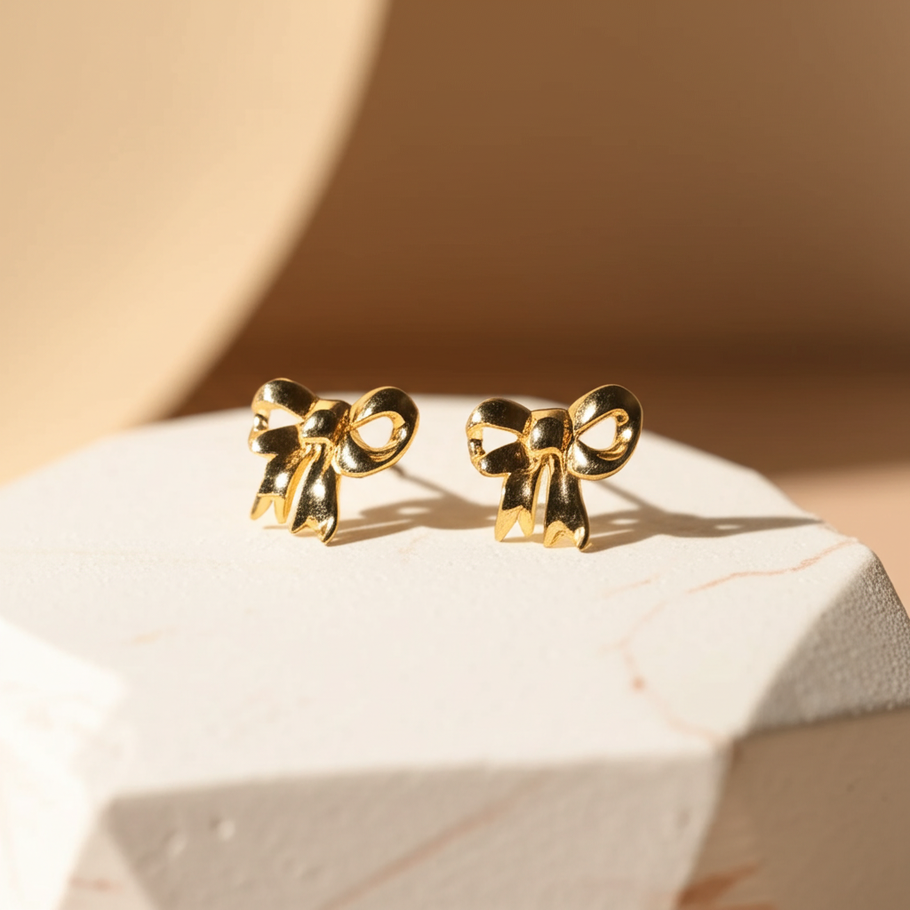 Bow-Knot shaped studs - Earrings - View 1