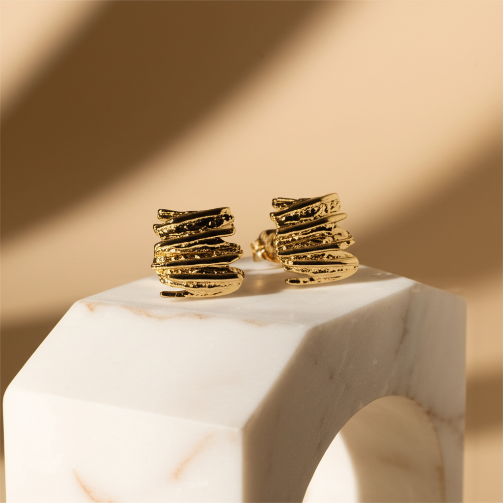 Celestial chunky stud earrings  - Earrings - View 1