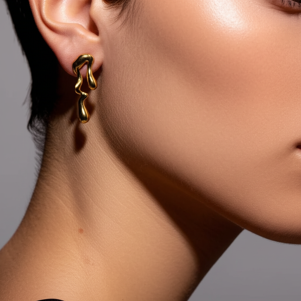 Contemporary majestic chunky drop earrings  - Earrings - View 1