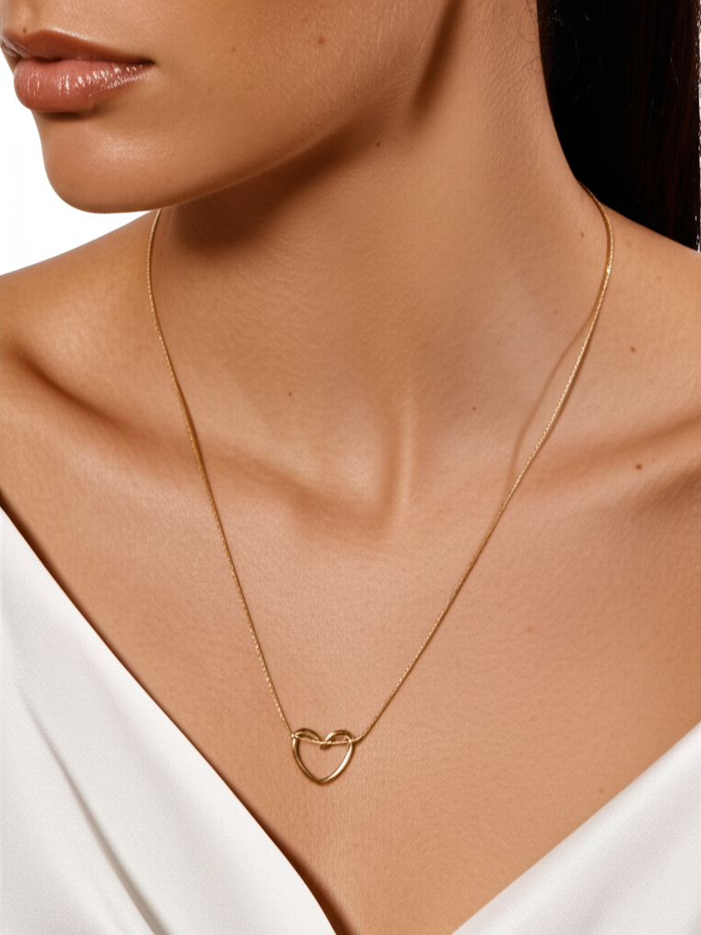 Hollow heart pendant chain - Necklaces - View 1