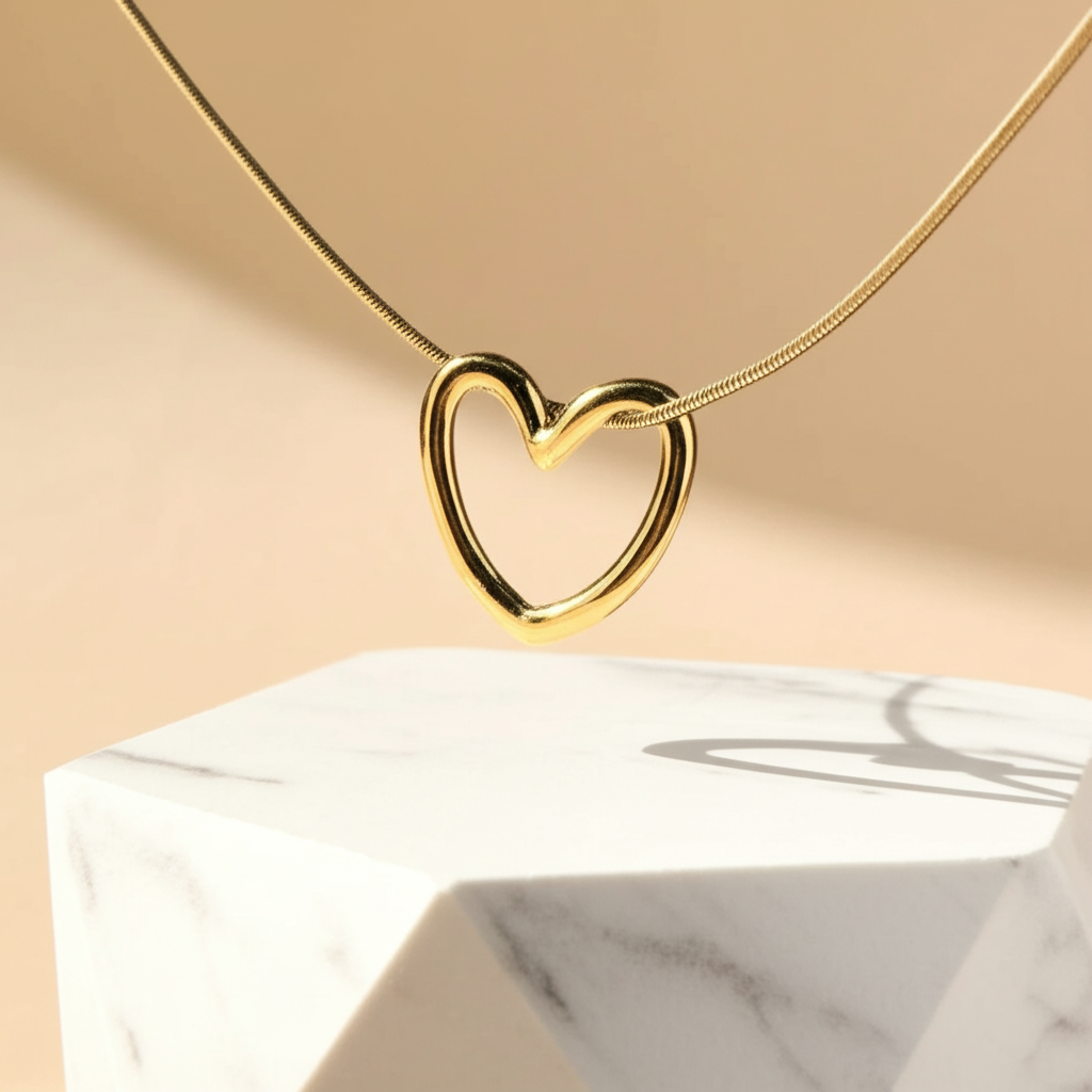 Hollow heart pendant chain - Necklaces - View 2