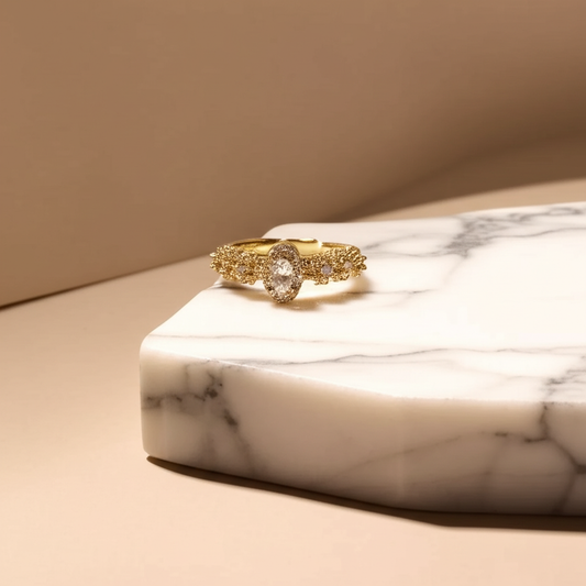 Adjustable starry sky diamond ring  - Rings - View 2