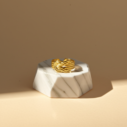 Gilded ripple ring - Rings - View 4
