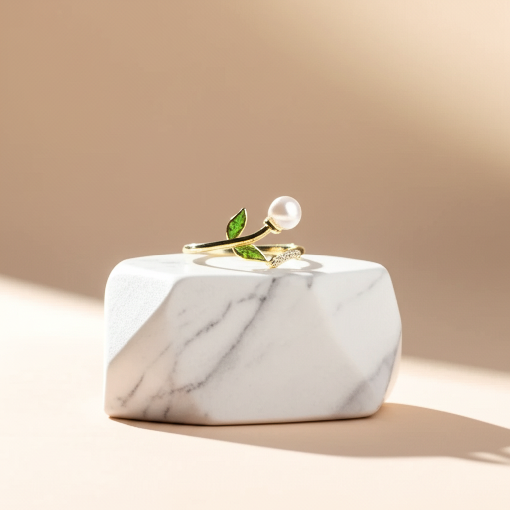 Elegant pearl sprout ring - Rings - View 1