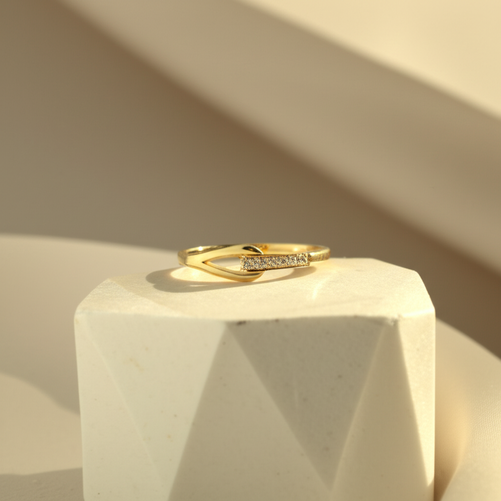 Gold tone minimal unity band - Rings - View 2