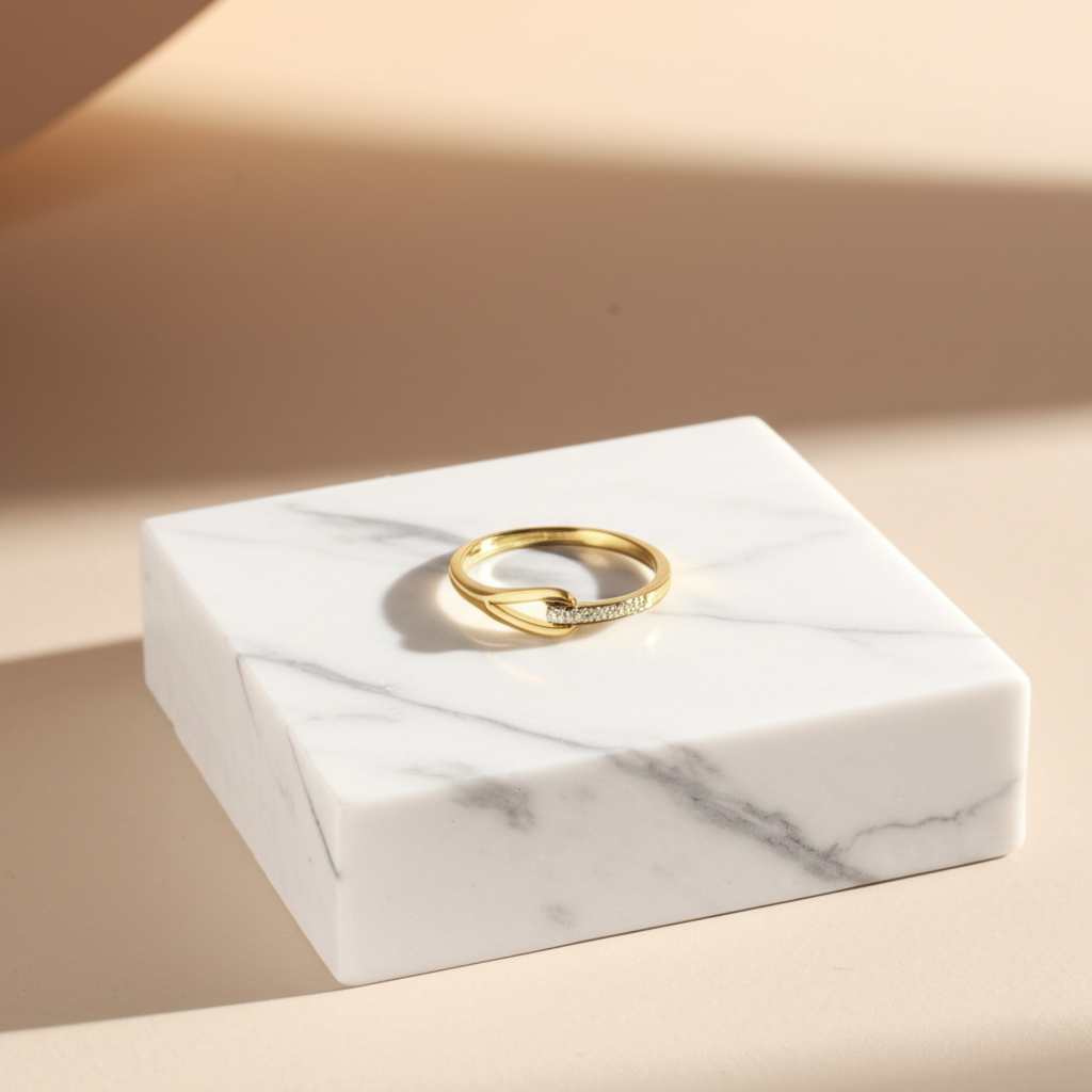 Gold tone minimal unity band - Rings - View 3
