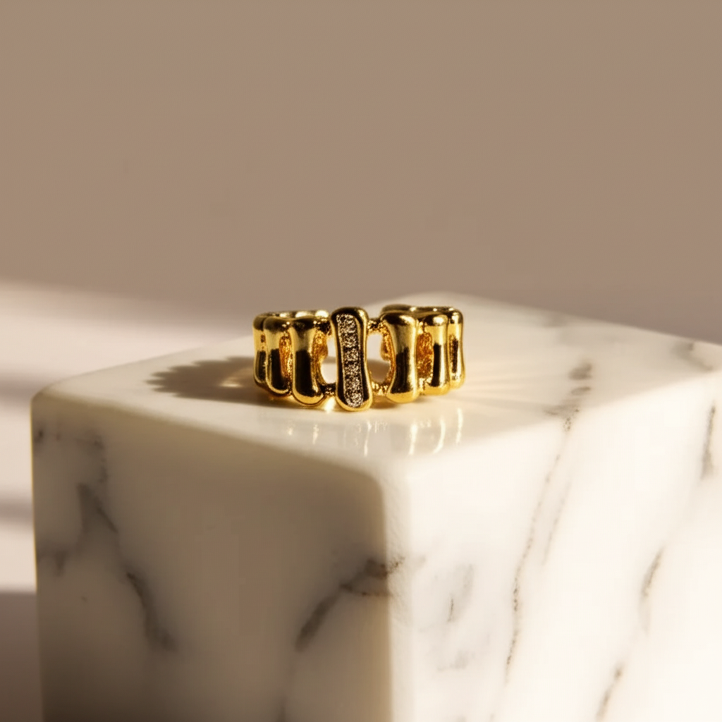 Starlight colonnade gold toned adjustable ring - Rings - View 4
