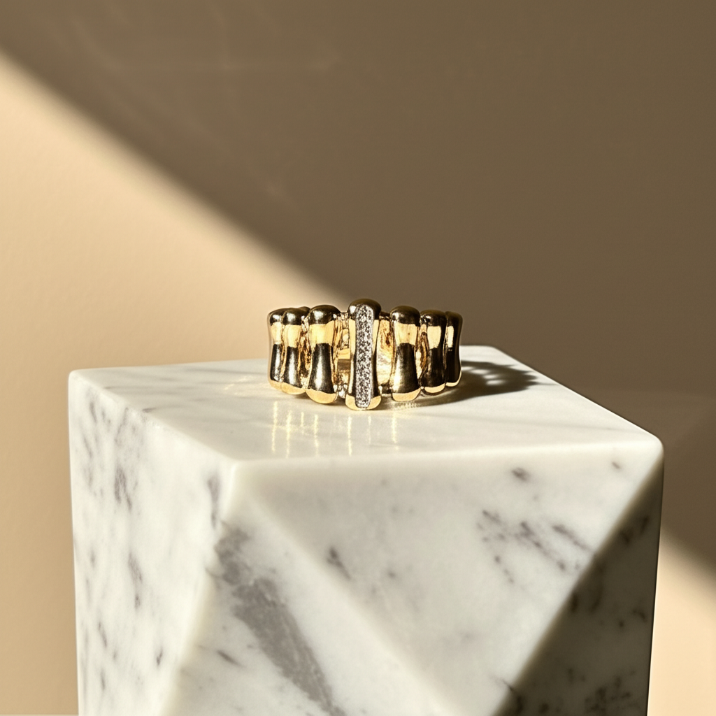 Starlight colonnade gold toned adjustable ring - Rings - View 6