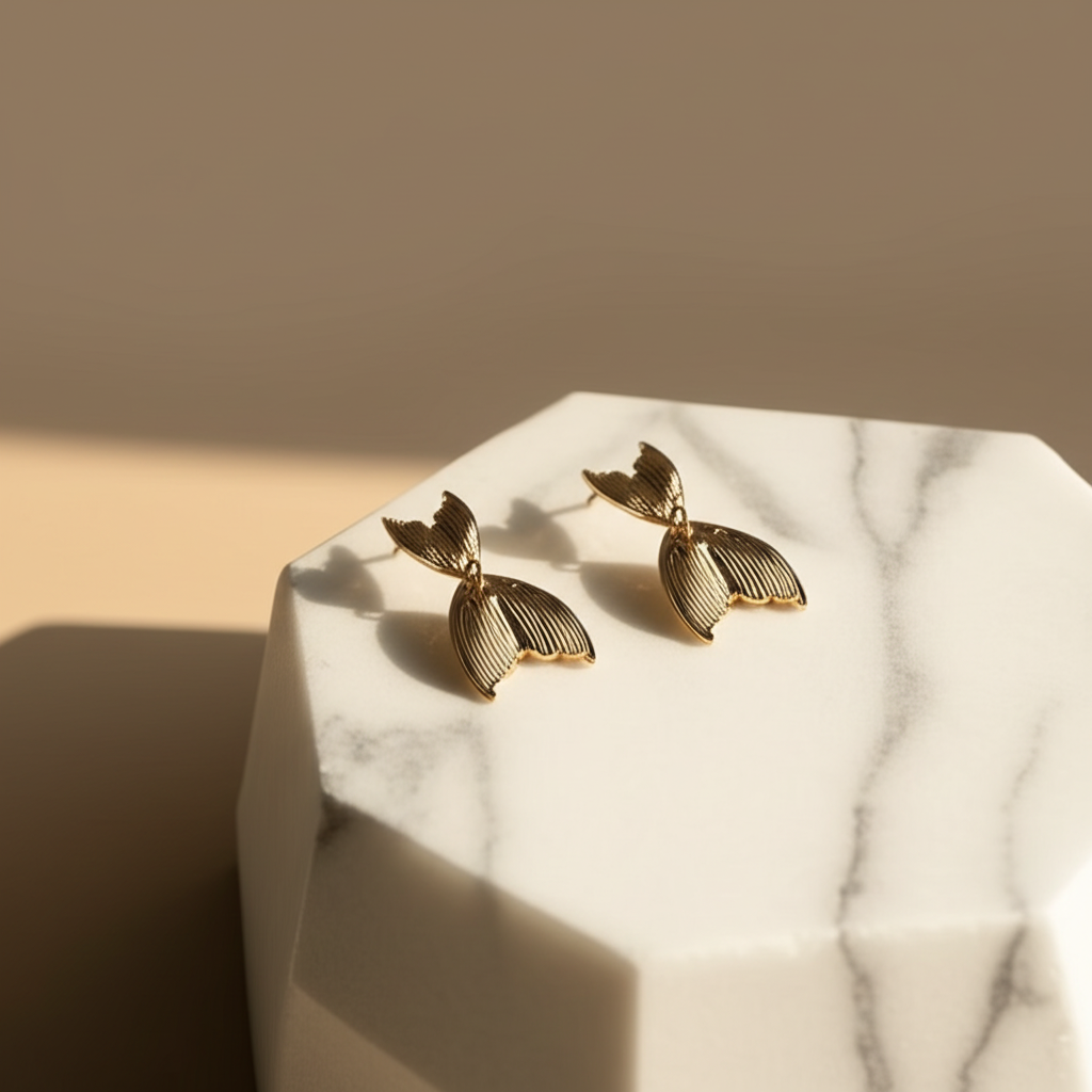 Contemporary drop earrings  - Earrings - View 3