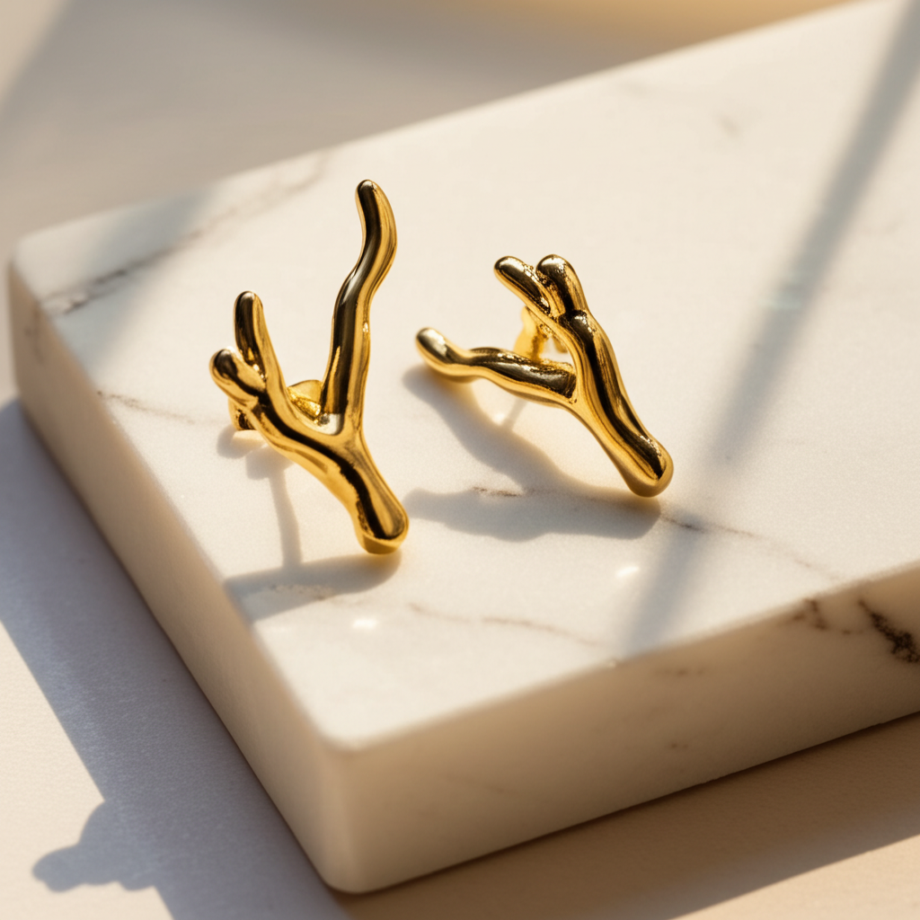 Deer Antlers studs - Earrings - View 3