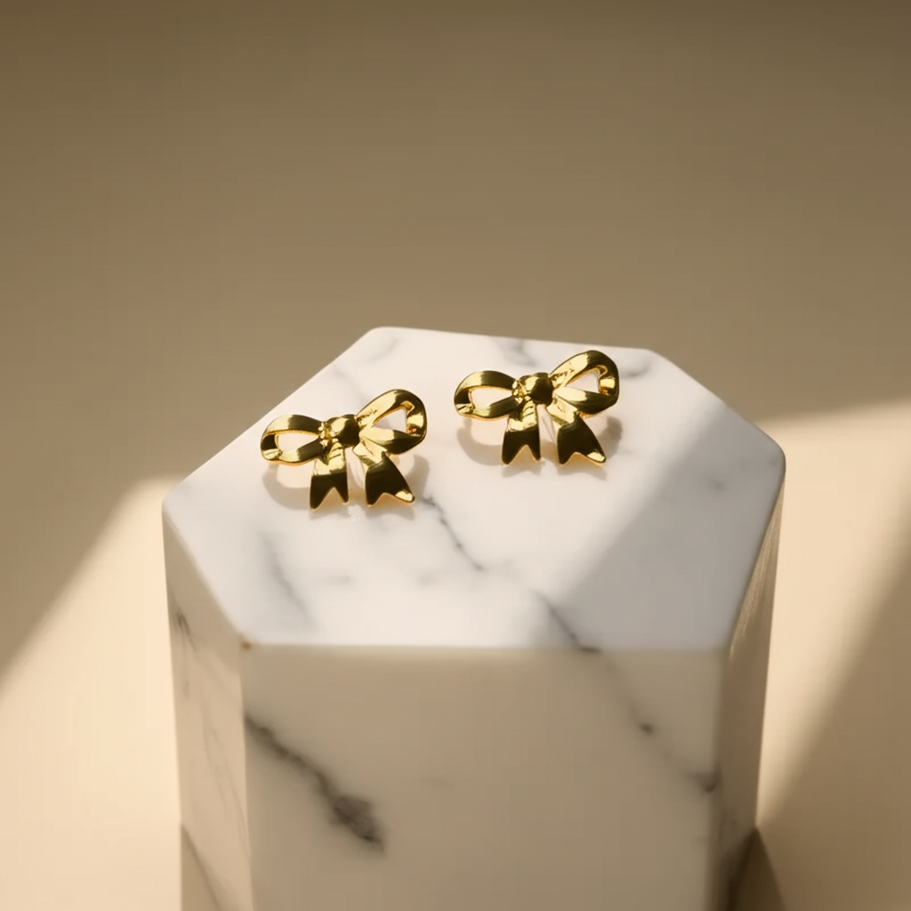 Bow-Knot shaped studs - Earrings - View 2