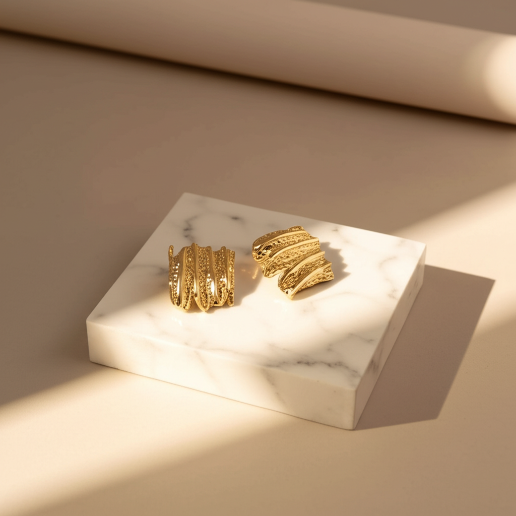 Celestial chunky stud earrings  - Earrings - View 2