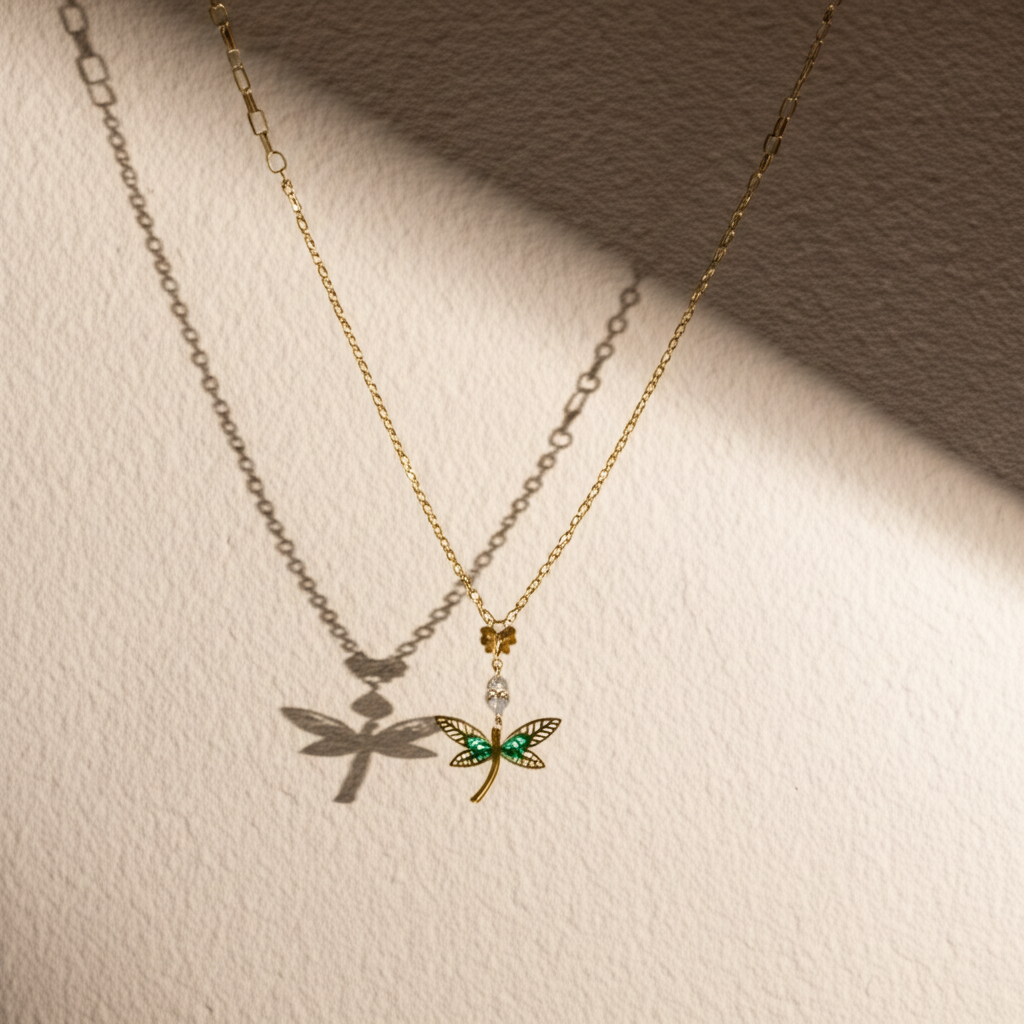 Whimsical butterfly pendant chain - Necklaces - View 1