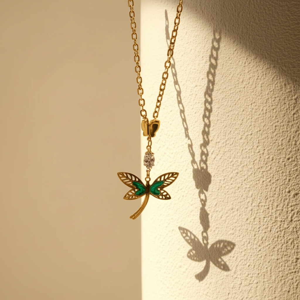 Whimsical butterfly pendant chain - Necklaces - View 2