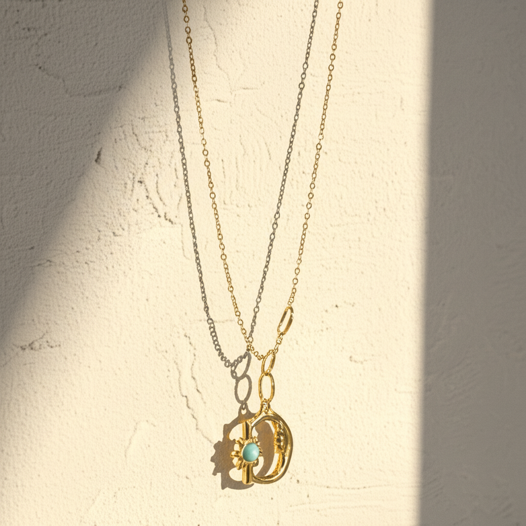 Beautiful moon pendant chain - Necklaces - View 3