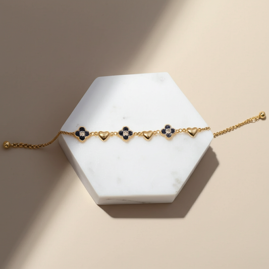 Four leaf clover heart bracelet  - Bracelets - View 1