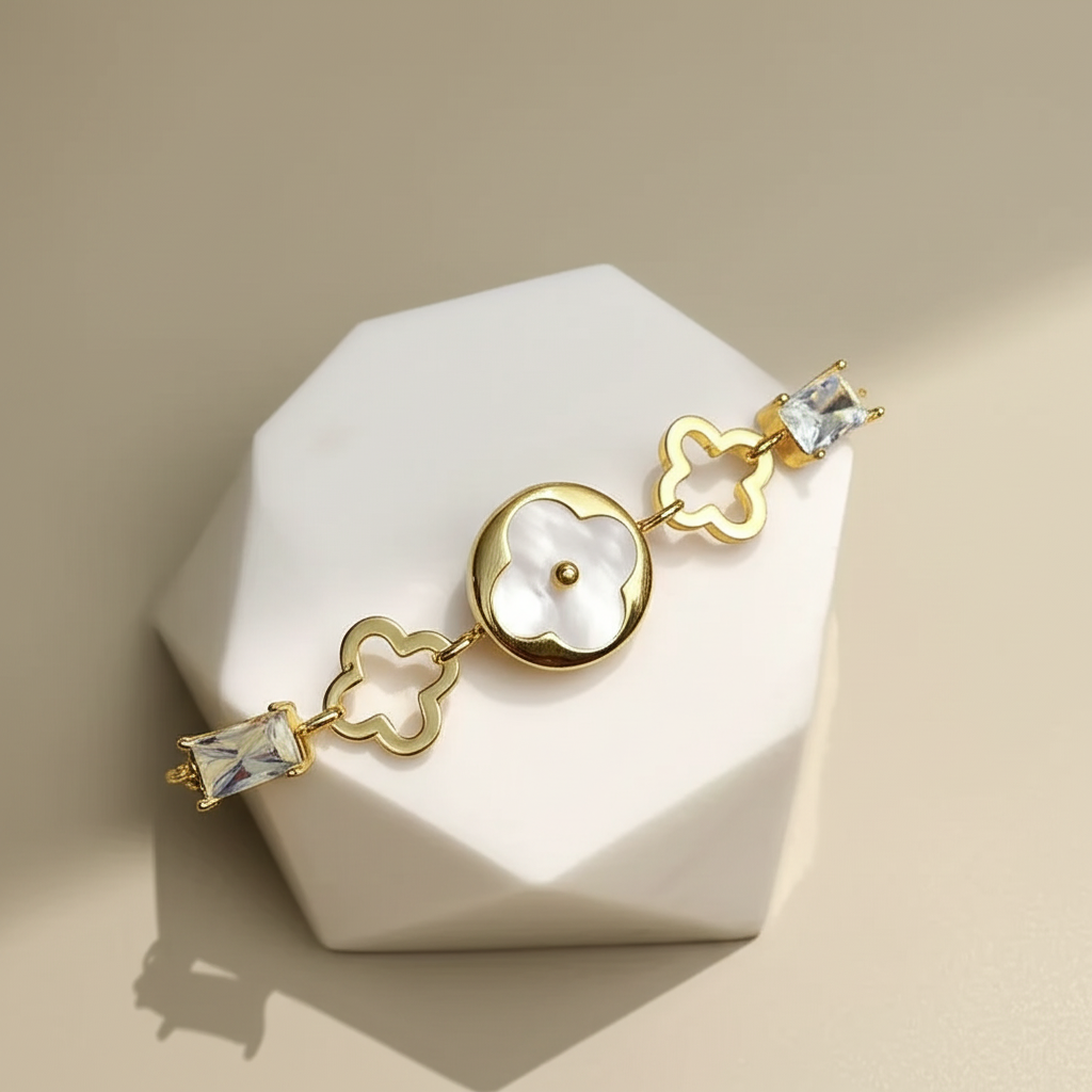 Beautiful white bracelet with stones - Bracelets - View 3