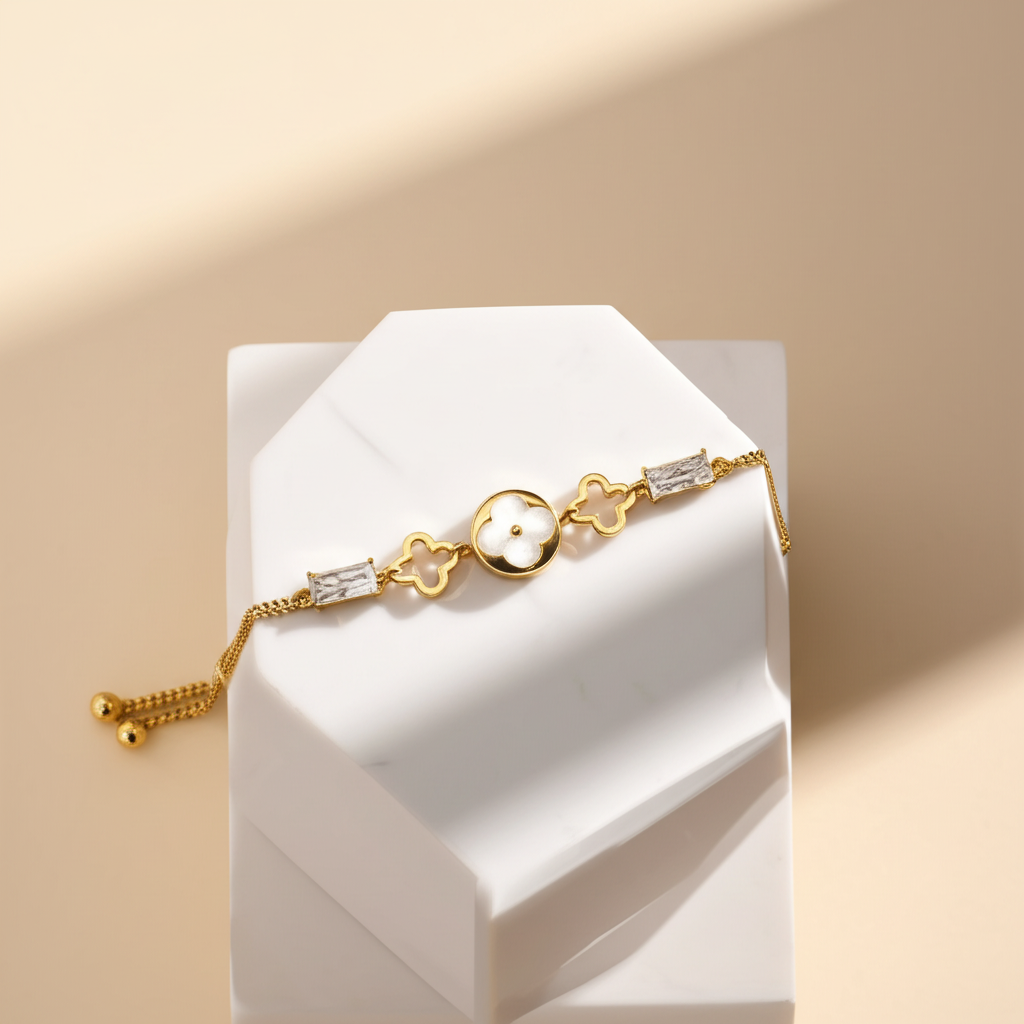 Beautiful white bracelet with stones - Bracelets - View 5