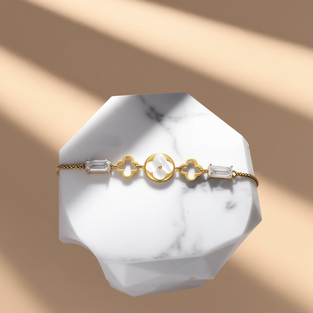 Beautiful white bracelet with stones - Bracelets - View 7