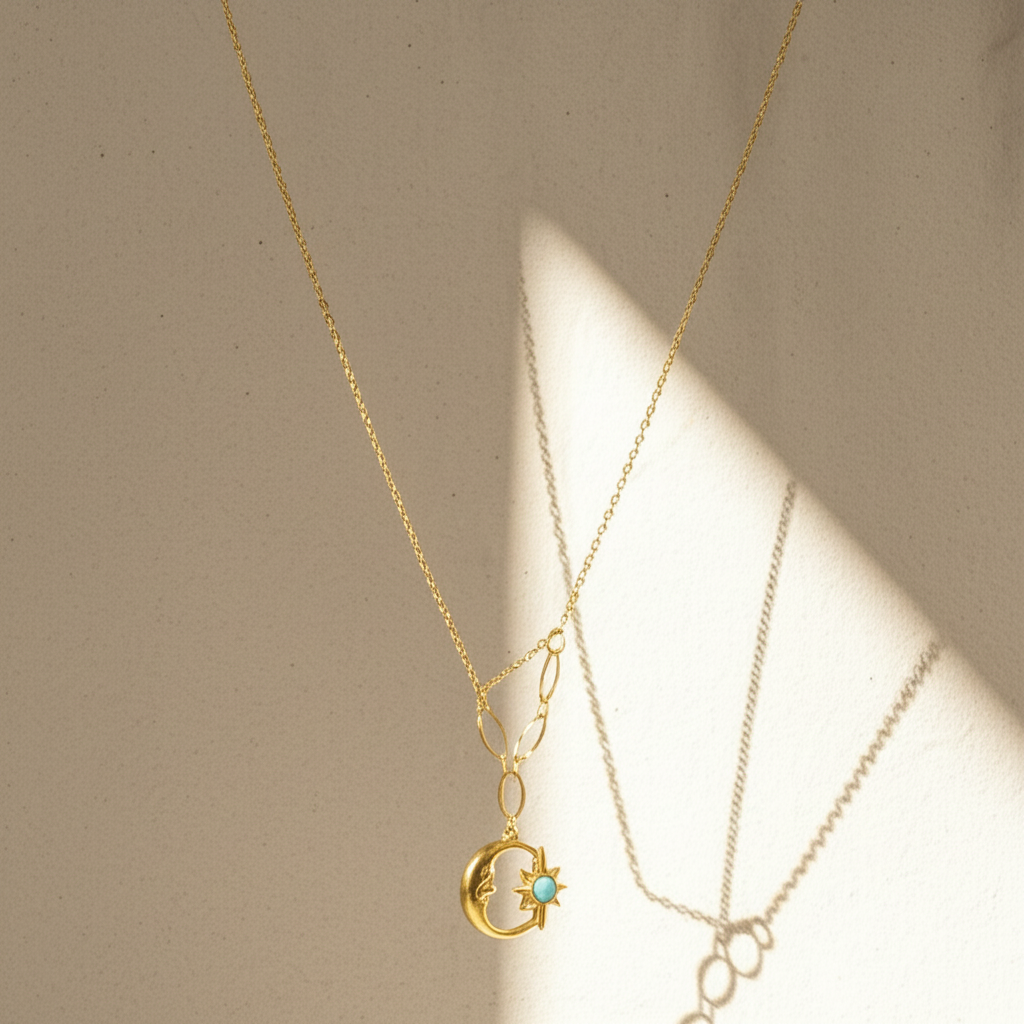 Beautiful moon pendant chain - Necklaces - View 5