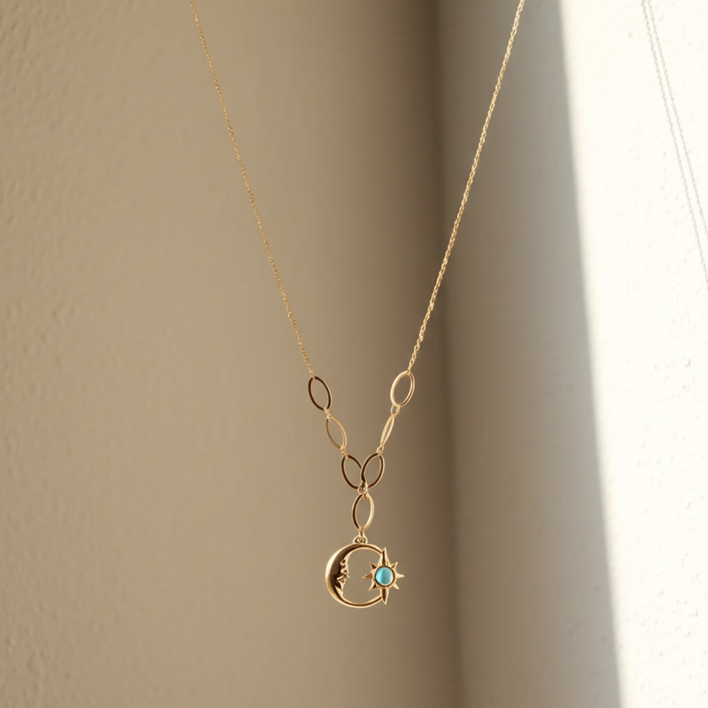 Beautiful moon pendant chain - Necklaces - View 6