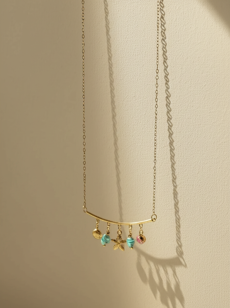 Ocean inspired charm pendant necklace  - Necklaces - View 4