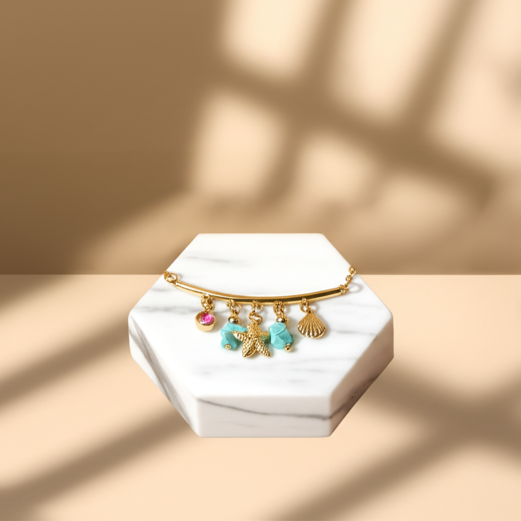 Ocean inspired charm pendant necklace  - Necklaces - View 8